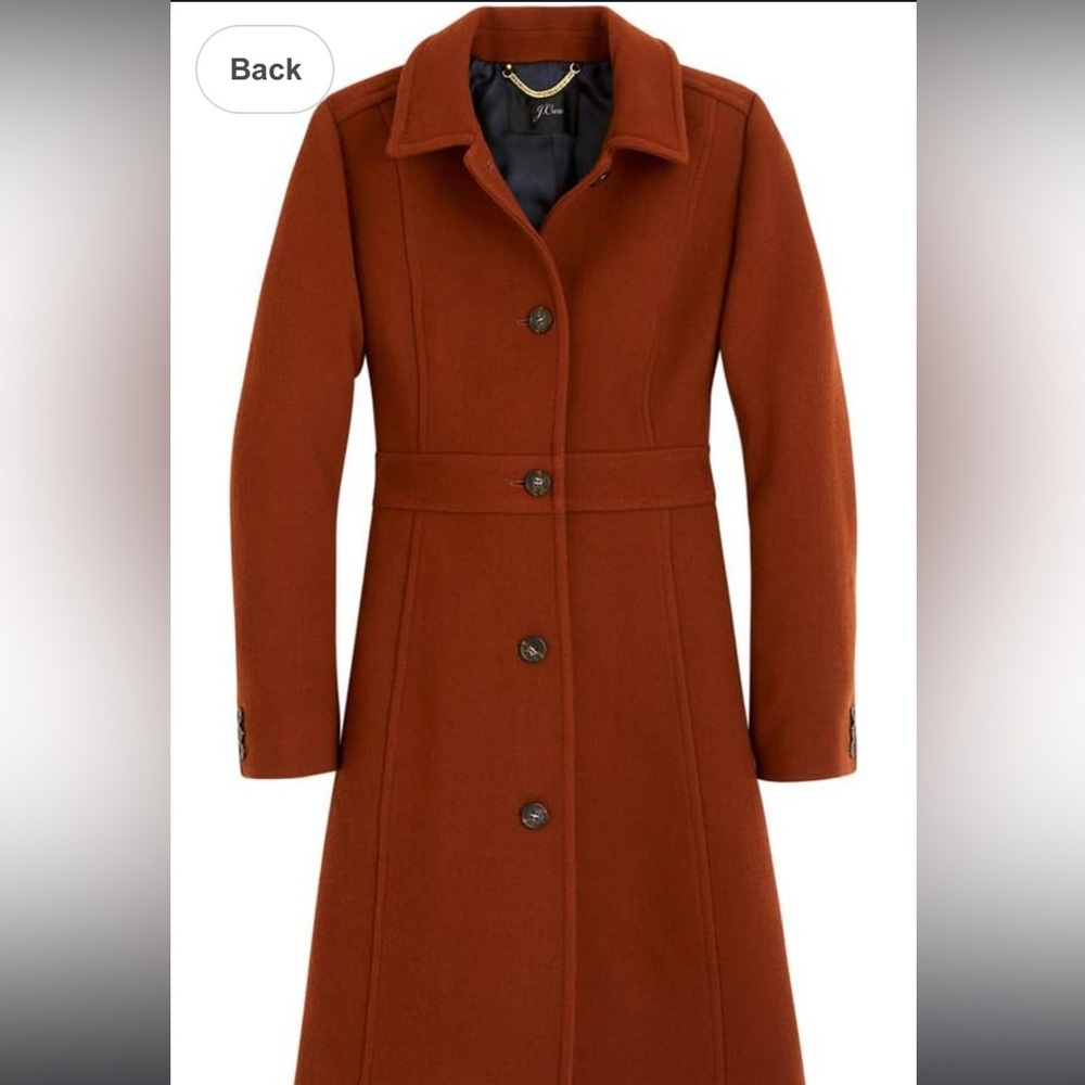 Jcrew Women’s Classic Lady Italian Double cloth wool blend day coat